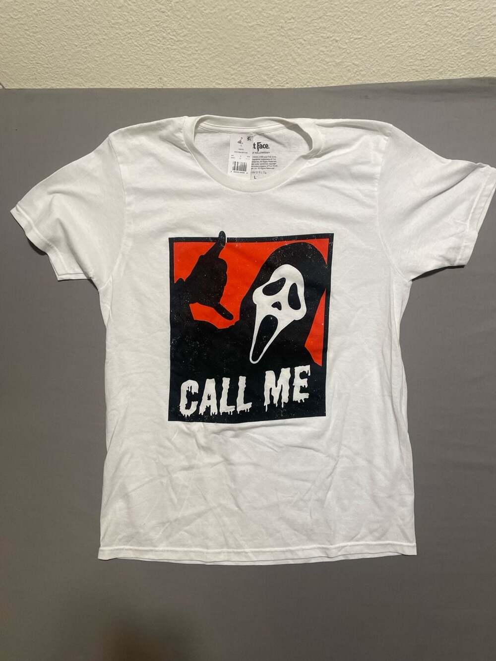 Ghost Face Call Me White T-Shirt